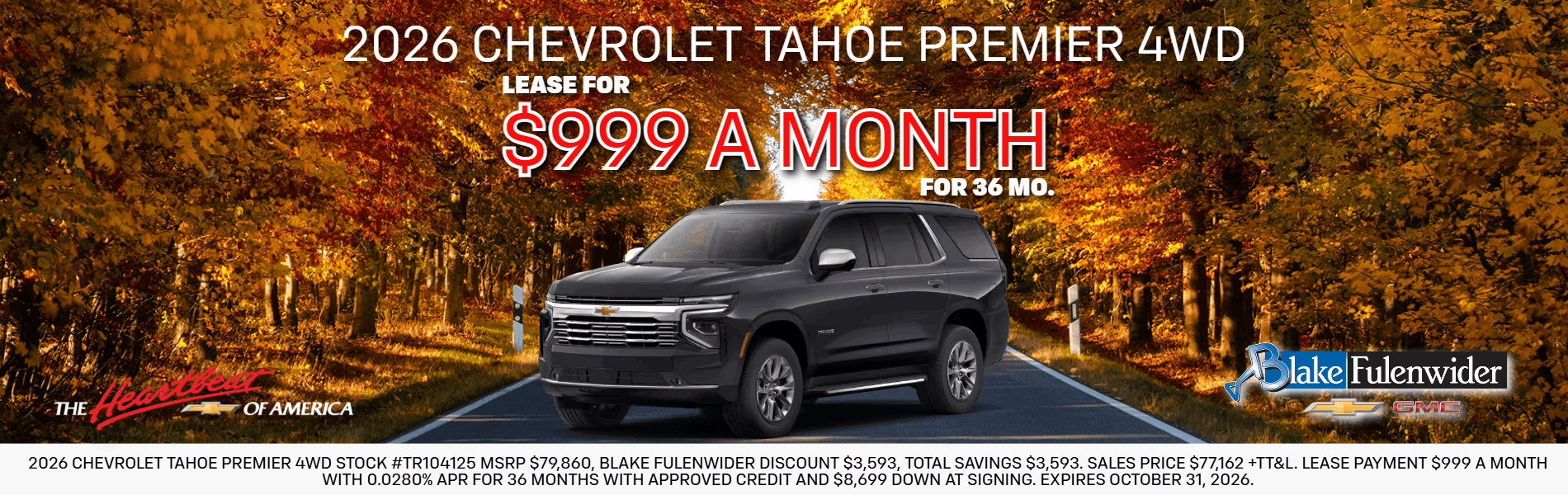 2026 Chevy Tahoe